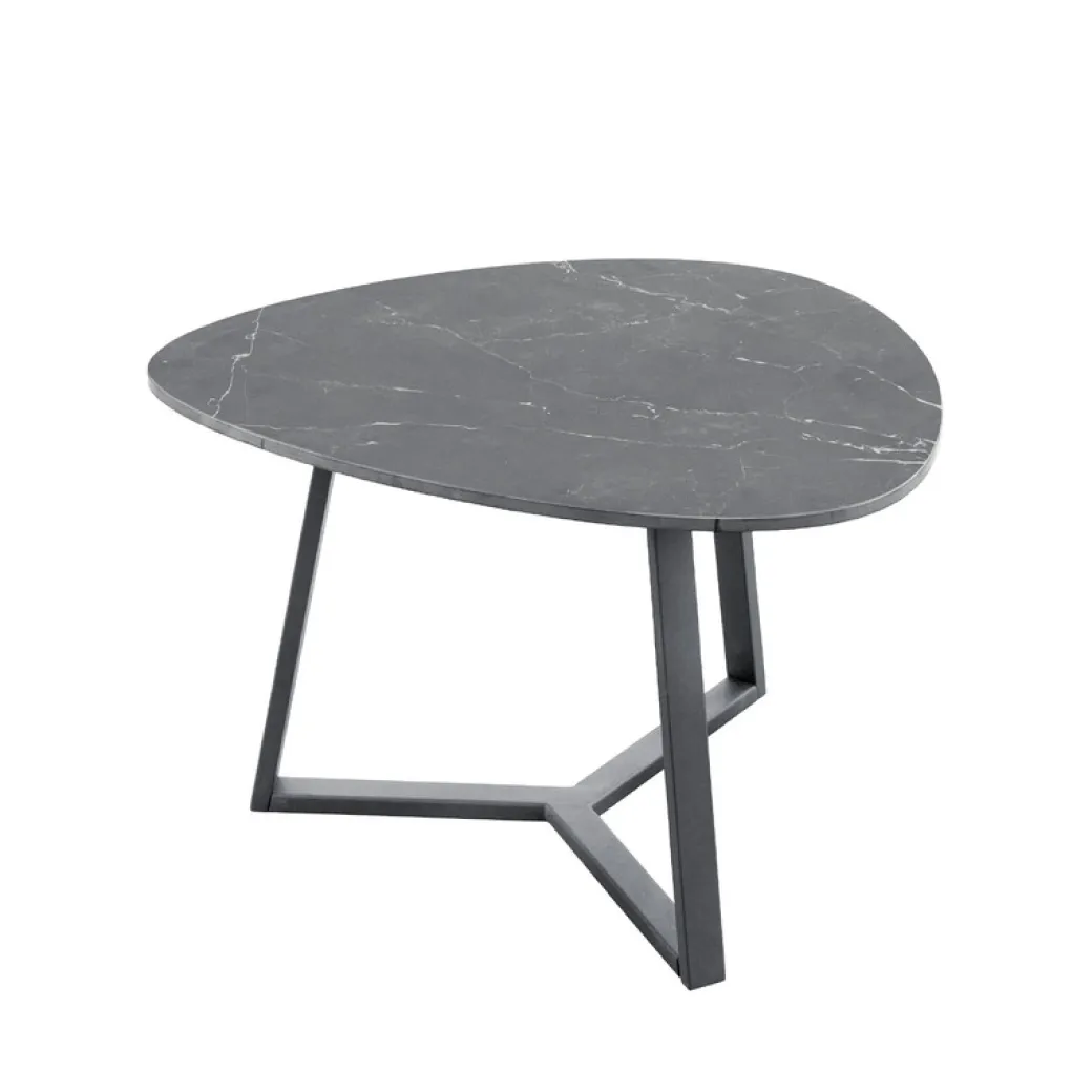 New Pronto Wonen Salontafel Lineto 47x61 cm organisch zwart keramiek