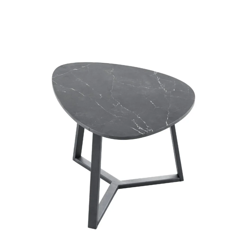 New Pronto Wonen Salontafel Lineto 47x61 cm organisch zwart keramiek