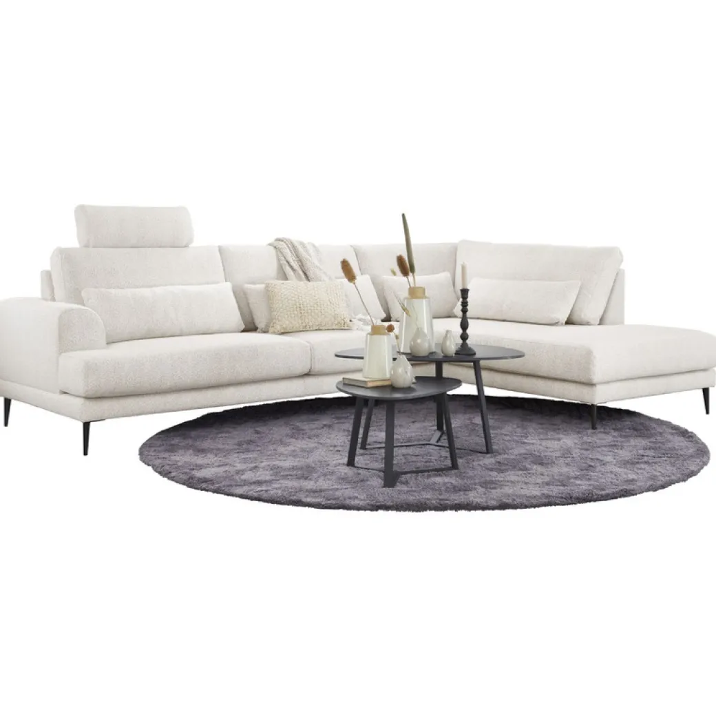 Online Pronto Wonen Salontafel Lineto 64x80 cm organisch zwart keramiek