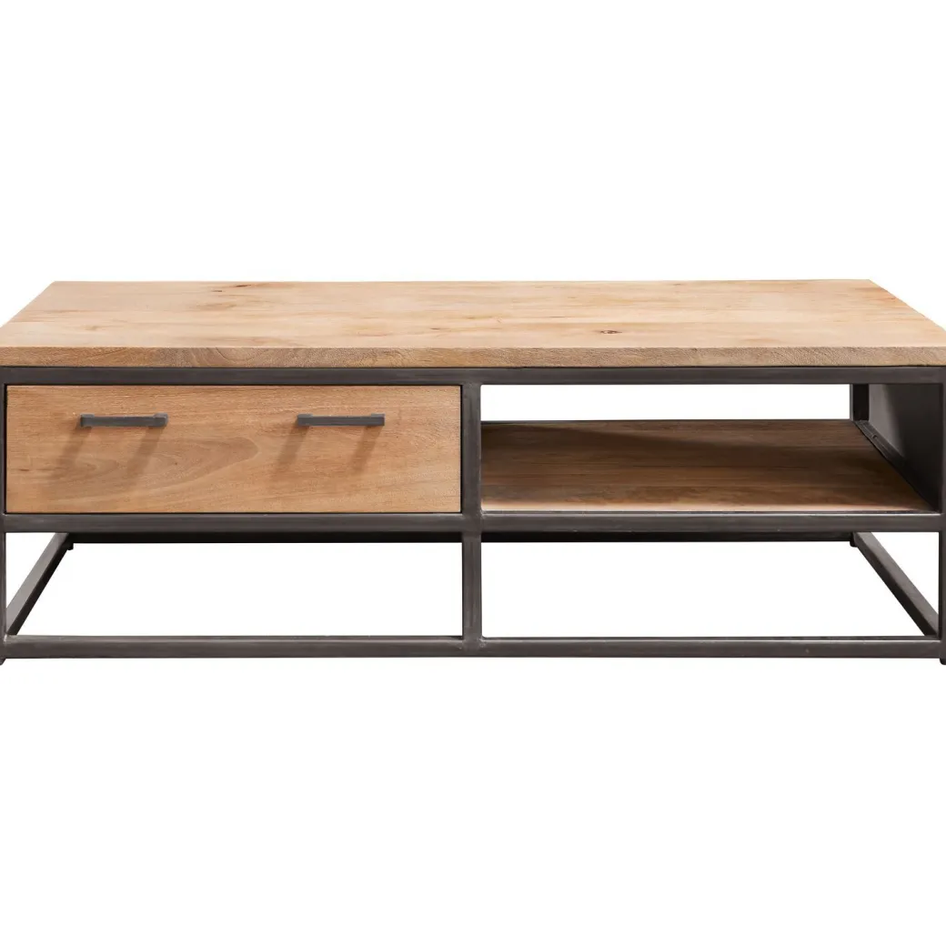 Outlet Pronto Wonen Salontafel Mesola 65x130 cm rond mango natural