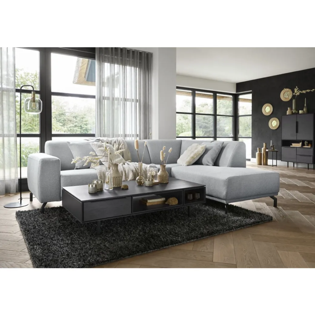 Pronto Wonen Salontafel Nero 67x135 cm rond noir
