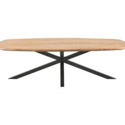 Pronto Wonen Salontafel Romaro teakhout 140x70 cm Deens ovaal mix rough