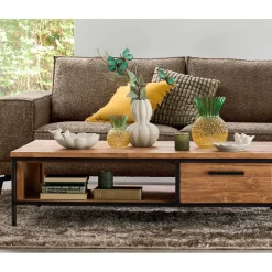 New Pronto Wonen Salontafel Romaro teakhout 135x67 cm rechthoekig mix rough