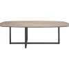 Pronto Wonen Salontafel Tavolo eikenhout 70x140 cm Deens ovaal grijs