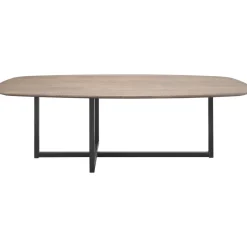 Pronto Wonen Salontafel Tavolo eikenhout 70x140 cm Deens ovaal grijs