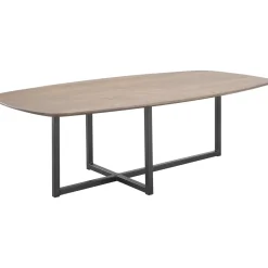 Pronto Wonen Salontafel Tavolo eikenhout 70x140 cm Deens ovaal grijs