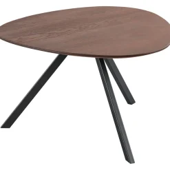 Clearance Pronto Wonen Salontafel Tavolo eikenhout 70x70 cm organisch donkerbruin