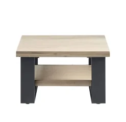 Discount Pronto Wonen Salontafel Verato eikenhout 70x70 cm vierkant naturel grey