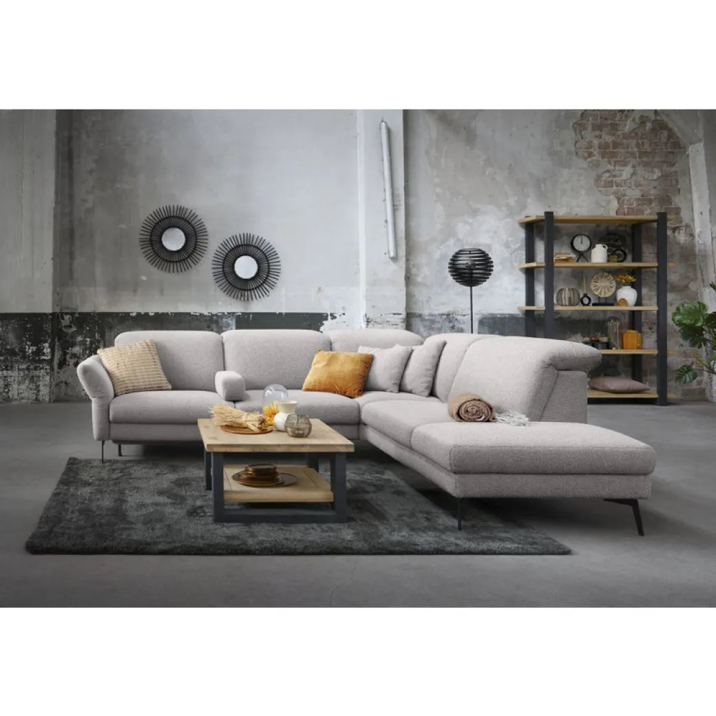 Discount Pronto Wonen Salontafel Verato eikenhout 70x70 cm vierkant naturel grey