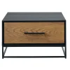 Discount Pronto Wonen Salontafel Vinito (B65xL65) eiken fineer zwart/naturel