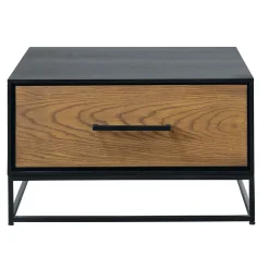 Discount Pronto Wonen Salontafel Vinito (B65xL65) eiken fineer zwart/naturel