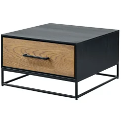 Discount Pronto Wonen Salontafel Vinito (B65xL65) eiken fineer zwart/naturel