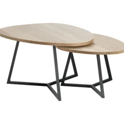Hot Pronto Wonen Salontafelset Locarnio 40 en 52 cm organisch fresh oak