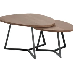 Pronto Wonen Salontafelset Locarnio 40 en 52 cm organisch dark mango