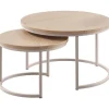 Pronto Wonen Salontafelset Lunata 55 en 75 cm rond misty oak