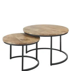 Sale Pronto Wonen Salontafelset Lunata 55 en 75 cm rond oriënt