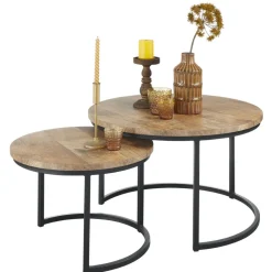 Sale Pronto Wonen Salontafelset Lunata 55 en 75 cm rond oriënt