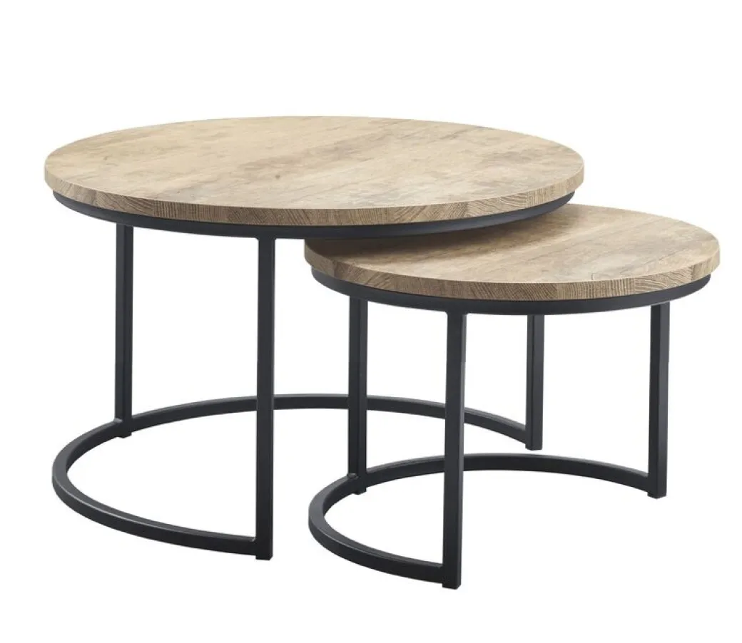Sale Pronto Wonen Salontafelset Lunata 55 en 75 cm rond barley