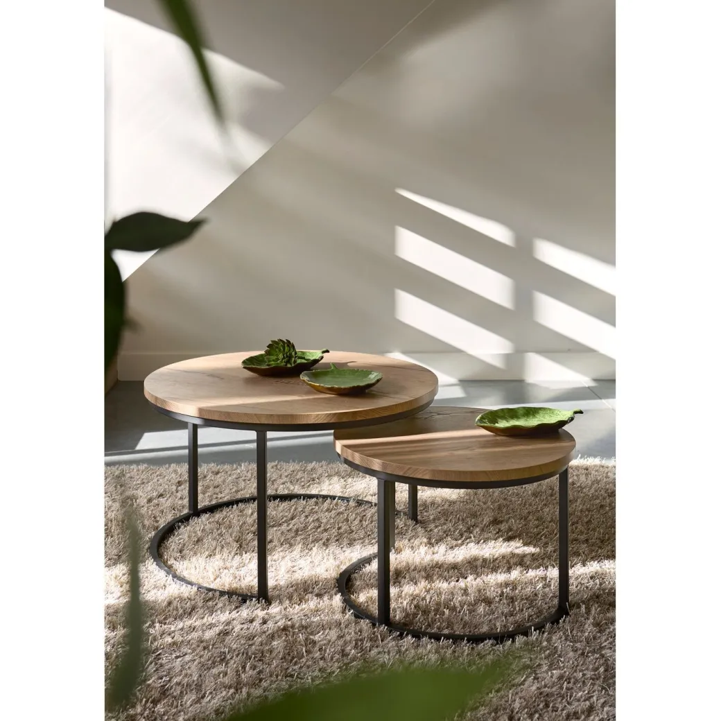 Sale Pronto Wonen Salontafelset Lunata 55 en 75 cm rond barley