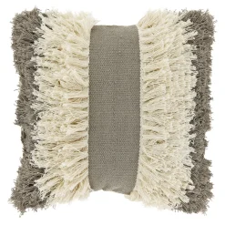 Sale Pronto Wonen Sierkussen Antrona 45x45cm taupe kwasten