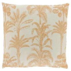 Discount Pronto Wonen Sierkussen Canosa oranje met palmboom print