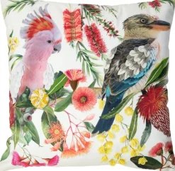 Clearance Pronto Wonen Sierkussen Faicchio vogels 45x45cm roze