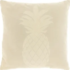 Hot Pronto Wonen Sierkussen Gorduno ananas 45x45cm wit