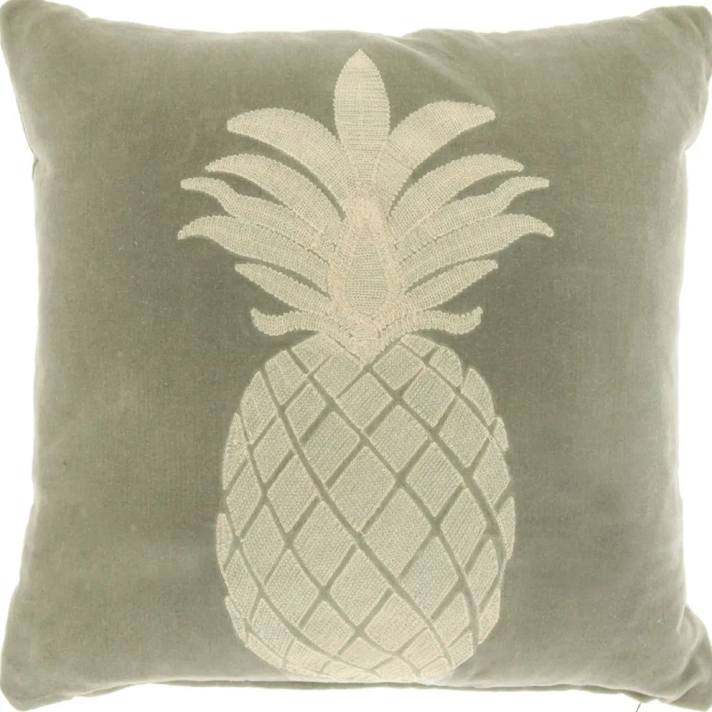 Pronto Wonen Sierkussen Gorduno ananas 45x45cm grijs