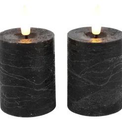 Clearance Pronto Wonen Stompkaars Benevento Led zwart 5 cm rond set van 2