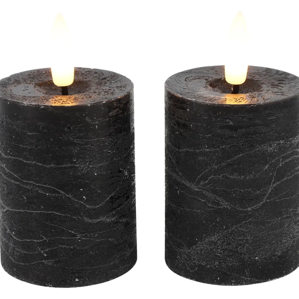 Clearance Pronto Wonen Stompkaars Benevento Led zwart 5 cm rond set van 2