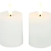 Pronto Wonen Stompkaars Benevento Led wit 5 cm rond set van 2