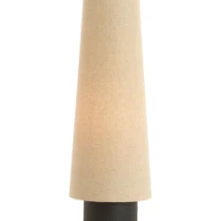 Clearance Pronto Wonen Tafellamp Dazoi L zwart naturel linnen 1-lichts