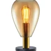 Hot Pronto Wonen Tafellamp Felinio amber glas 1-lichts