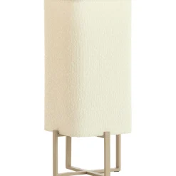 Clearance Pronto Wonen Tafellamp Focate taupe vierkant laag ecru 1-lichts