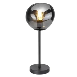 Outlet Pronto Wonen Tafellamp Macato zwart smoke glas 1-lichts