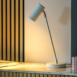 Sale Pronto Wonen Tafellamp Mirare wit metaal 1-spots