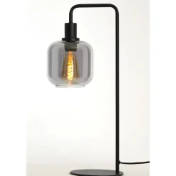 Online Pronto Wonen Tafellamp Peglio glas smoke zwart 1-lichts