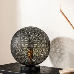 Hot Pronto Wonen Tafellamp Tossica Ø 30 cm zwart staal