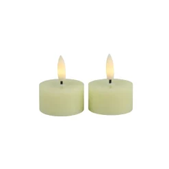 Discount Pronto Wonen Theelicht Benevento Led creme 4 cm rond set van 2