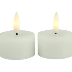 New Pronto Wonen Theelicht Benevento Led wit 4 cm rond set van 2