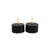 Sale Pronto Wonen Theelicht Benevento Led zwart 4 cm rond set van 2