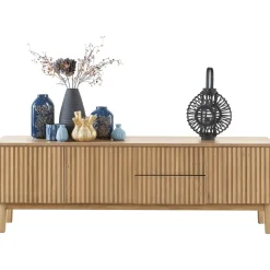 Online Pronto Wonen TV-meubel Arrosto eikenhout 58x180x40 cm light roast
