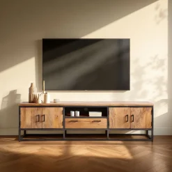 Clearance Pronto Wonen TV-meubel Mesola (220 Cm) mango natural