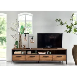 Hot Pronto Wonen TV-meubel Romaro (200 Cm) teakhout mix rough