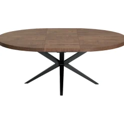 Clearance Pronto Wonen Uitschuifbare eettafel Mascaro 150/190 cm rond dark mango
