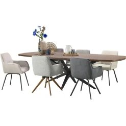Pronto Wonen Uitschuifbare eettafel Mascaro 200/260x102 cm Deens ovaal