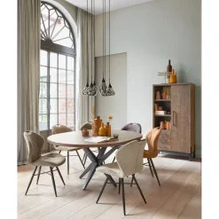Sale Pronto Wonen Uitschuifbare eettafel Mascaro 130/170x130 cm rond