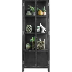 Clearance Pronto Wonen Vitrinekast Carpino (65 Cm) metaal glas