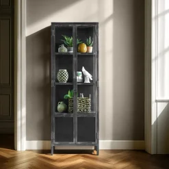Clearance Pronto Wonen Vitrinekast Carpino (65 Cm) metaal glas
