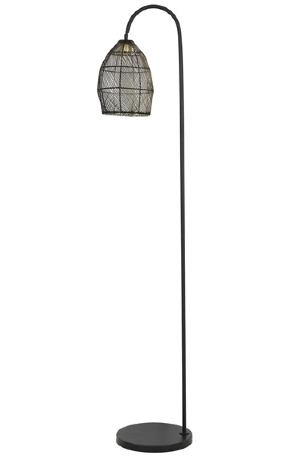 Online Pronto Wonen Vloerlamp Marola zwart goud 170x34 cm